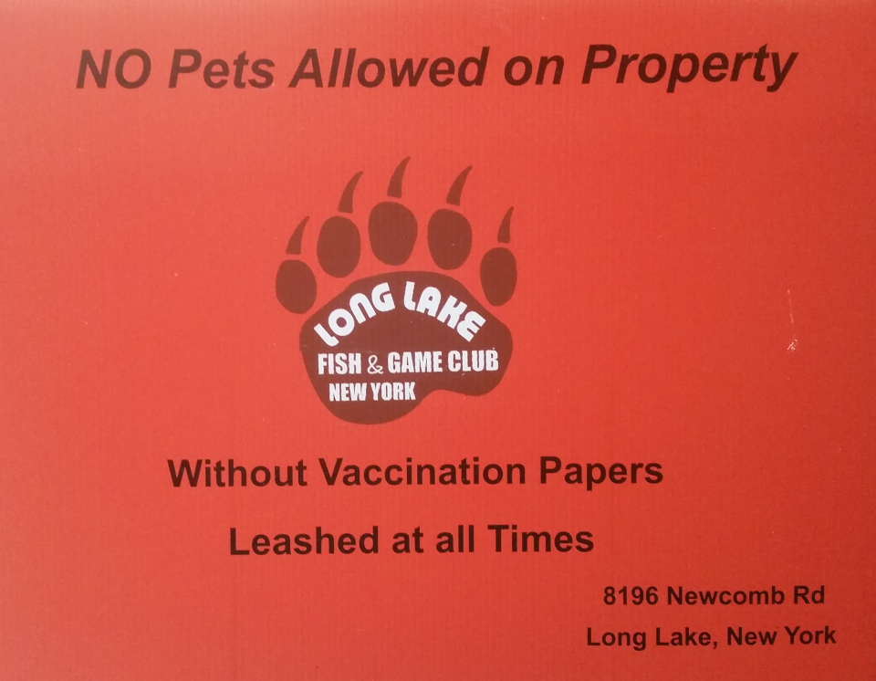 LLFG Pet Policy Sign